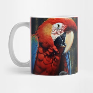 Amazing Zoo Macaw in Oil Paint Hyperrealism Mug